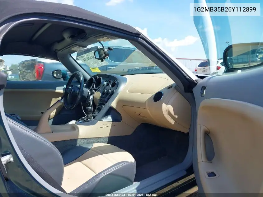 2006 Pontiac Solstice VIN: 1G2MB35B26Y112899 Lot: 42640134