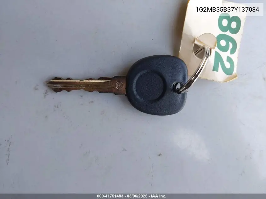2007 Pontiac Solstice VIN: 1G2MB35B37Y137084 Lot: 41751483