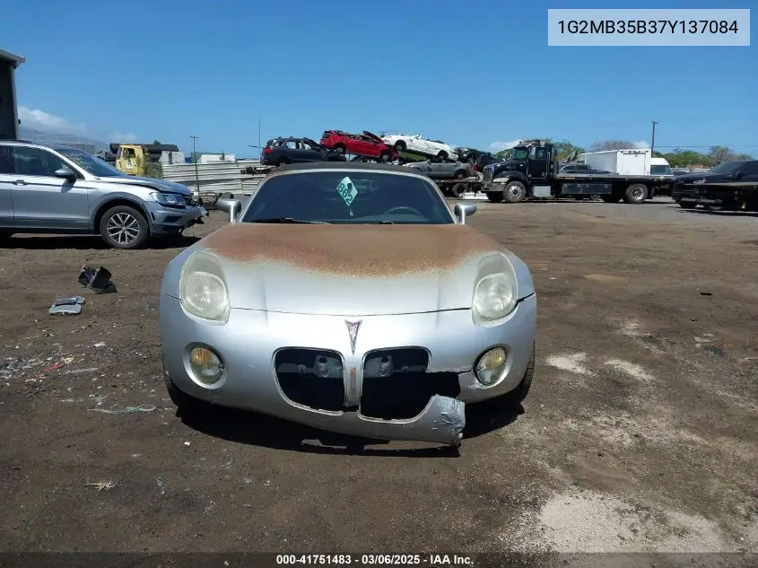 2007 Pontiac Solstice VIN: 1G2MB35B37Y137084 Lot: 41751483
