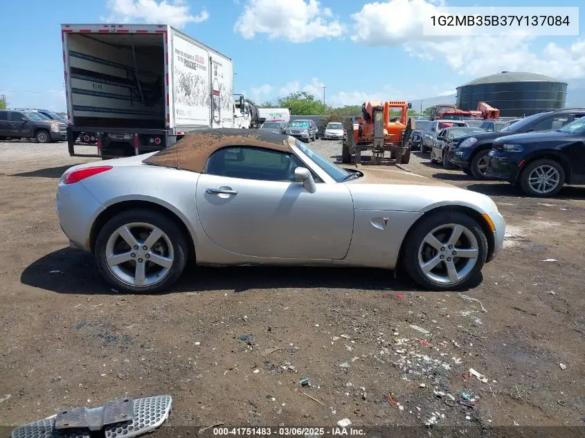 2007 Pontiac Solstice VIN: 1G2MB35B37Y137084 Lot: 41751483
