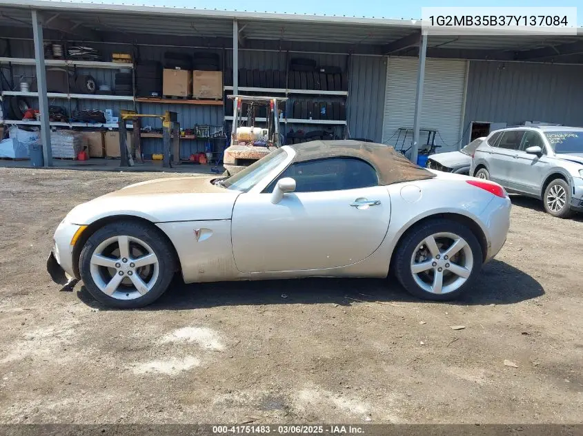 2007 Pontiac Solstice VIN: 1G2MB35B37Y137084 Lot: 41751483