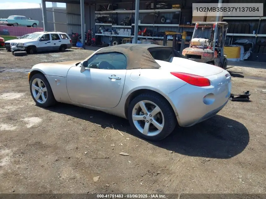 2007 Pontiac Solstice VIN: 1G2MB35B37Y137084 Lot: 41751483