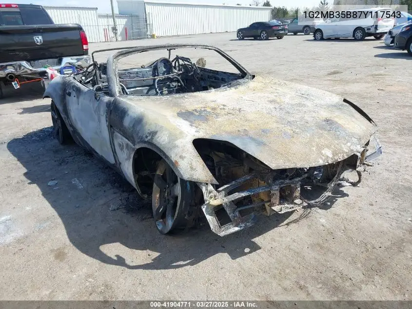 2007 Pontiac Solstice VIN: 1G2MB35B87Y117543 Lot: 41904771