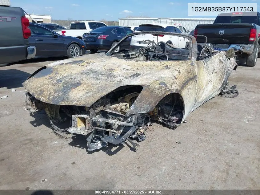 2007 Pontiac Solstice VIN: 1G2MB35B87Y117543 Lot: 41904771