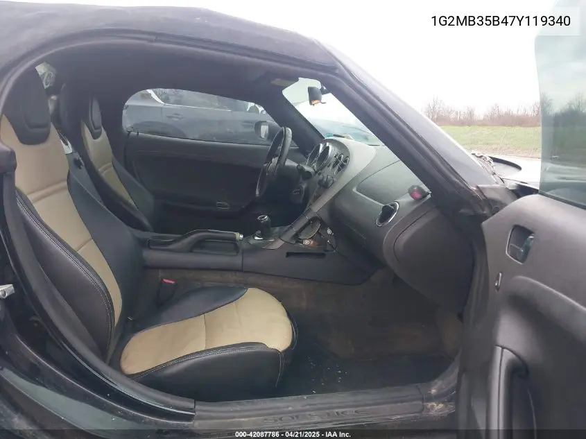 2007 Pontiac Solstice VIN: 1G2MB35B47Y119340 Lot: 42087786
