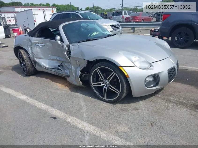 2007 Pontiac Solstice Gxp VIN: 1G2MG35X57Y139321 Lot: 42170047