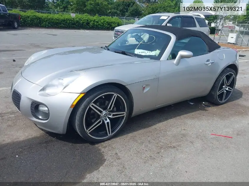 2007 Pontiac Solstice Gxp VIN: 1G2MG35X57Y139321 Lot: 42170047
