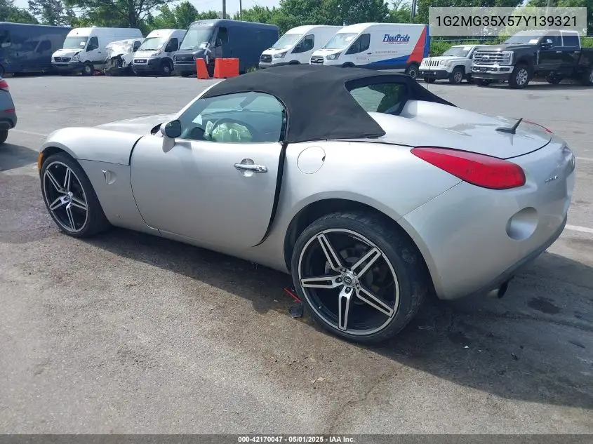 2007 Pontiac Solstice Gxp VIN: 1G2MG35X57Y139321 Lot: 42170047