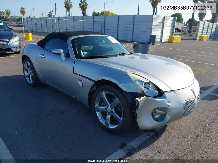 2007 Pontiac Solstice VIN: 1G2MB35B07Y122333 Lot: 42173214