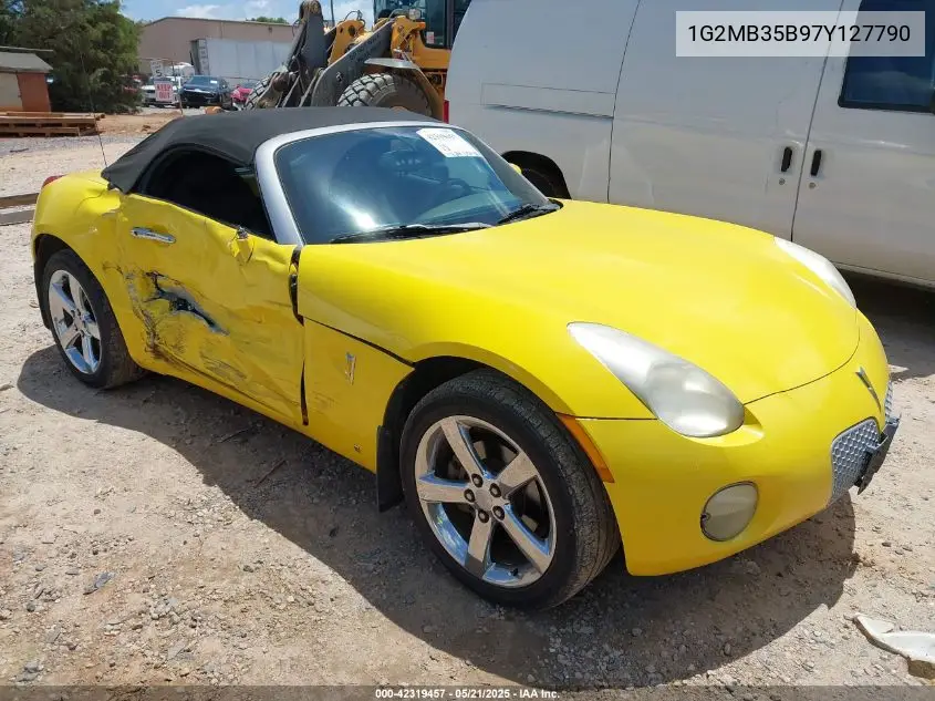2007 Pontiac Solstice VIN: 1G2MB35B97Y127790 Lot: 42319457