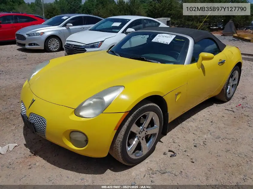 2007 Pontiac Solstice VIN: 1G2MB35B97Y127790 Lot: 42319457