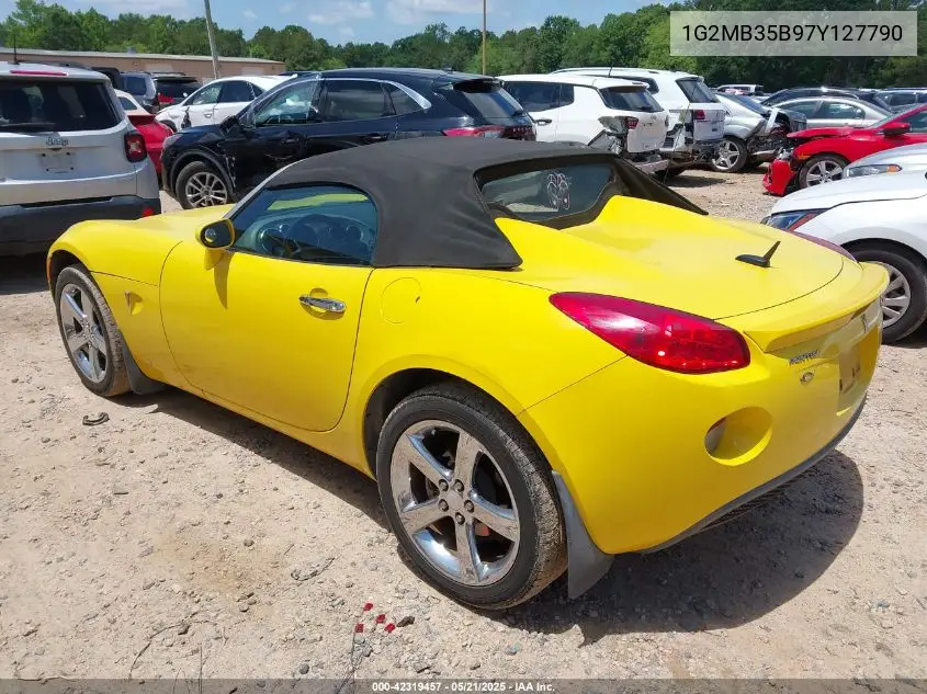 2007 Pontiac Solstice VIN: 1G2MB35B97Y127790 Lot: 42319457