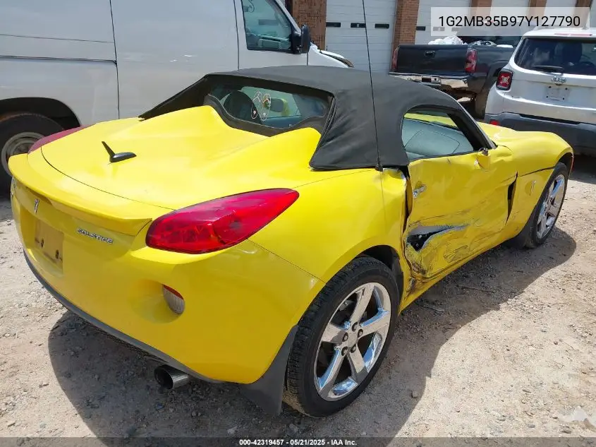 2007 Pontiac Solstice VIN: 1G2MB35B97Y127790 Lot: 42319457