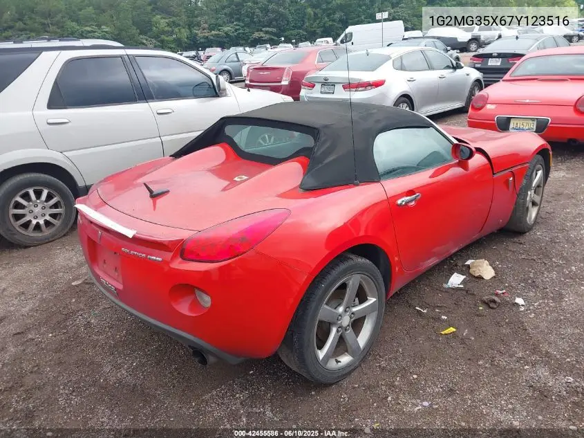 2007 Pontiac Solstice Gxp VIN: 1G2MG35X67Y123516 Lot: 42455586