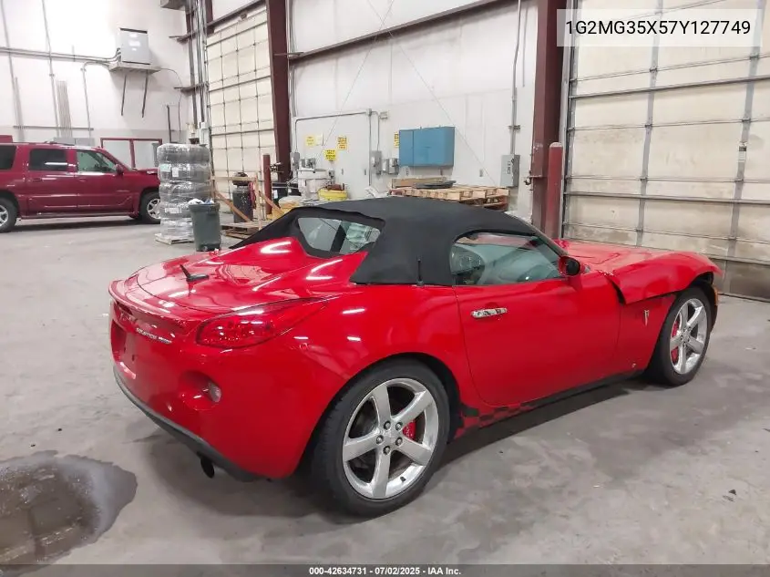 2007 Pontiac Solstice Gxp VIN: 1G2MG35X57Y127749 Lot: 42634731