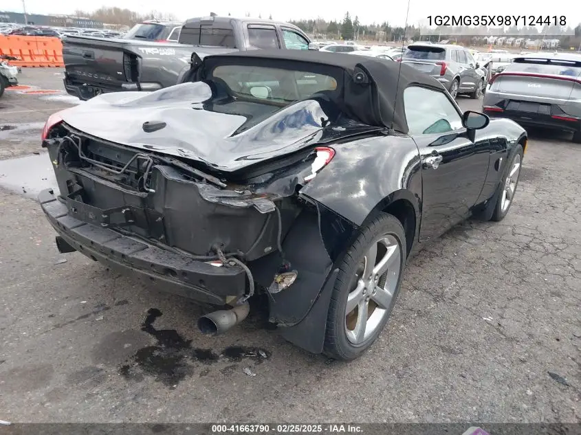 2008 Pontiac Solstice Gxp VIN: 1G2MG35X98Y124418 Lot: 41663790