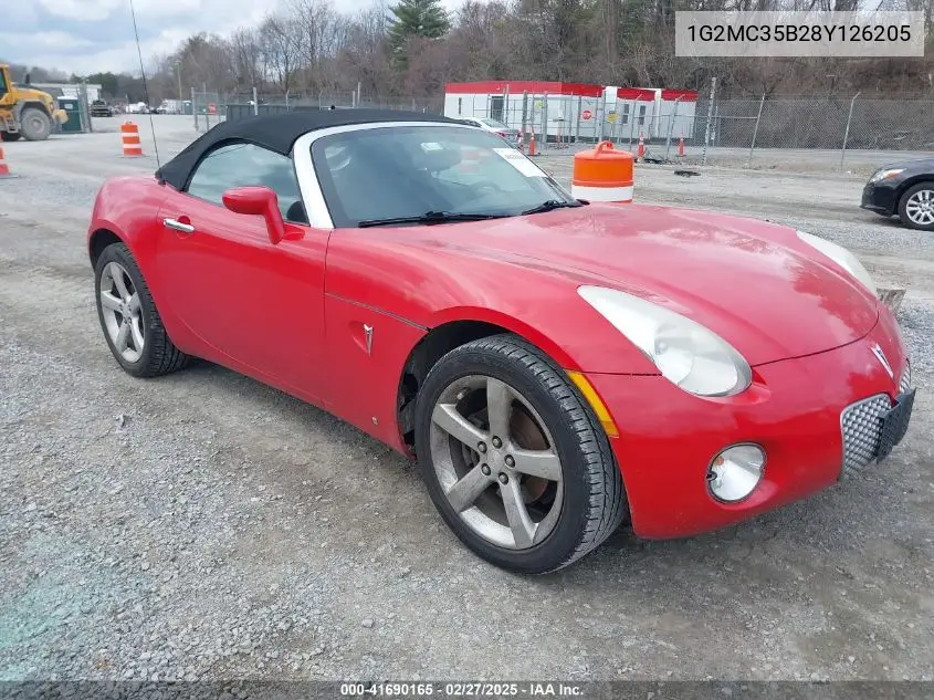 2008 Pontiac Solstice VIN: 1G2MC35B28Y126205 Lot: 41690165