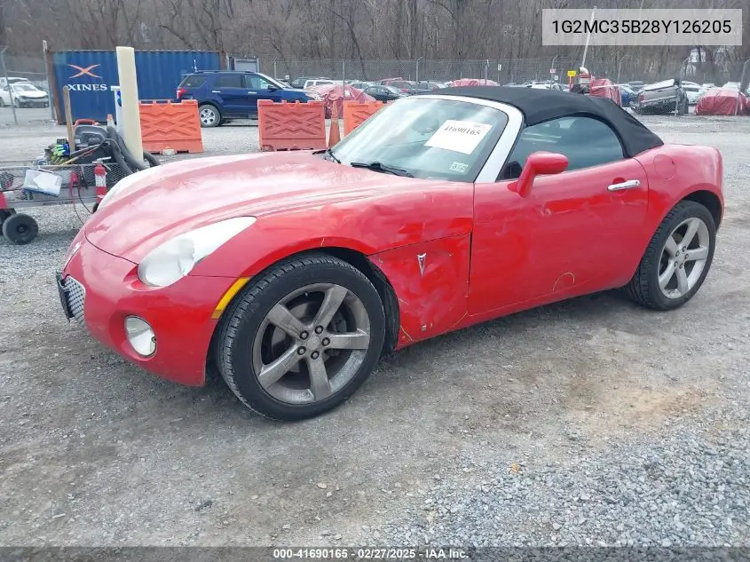 2008 Pontiac Solstice VIN: 1G2MC35B28Y126205 Lot: 41690165