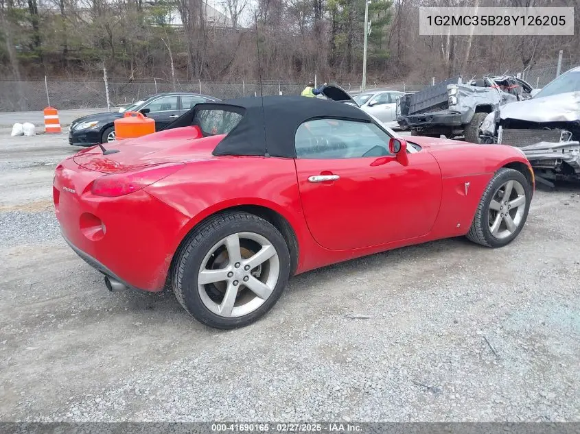 2008 Pontiac Solstice VIN: 1G2MC35B28Y126205 Lot: 41690165