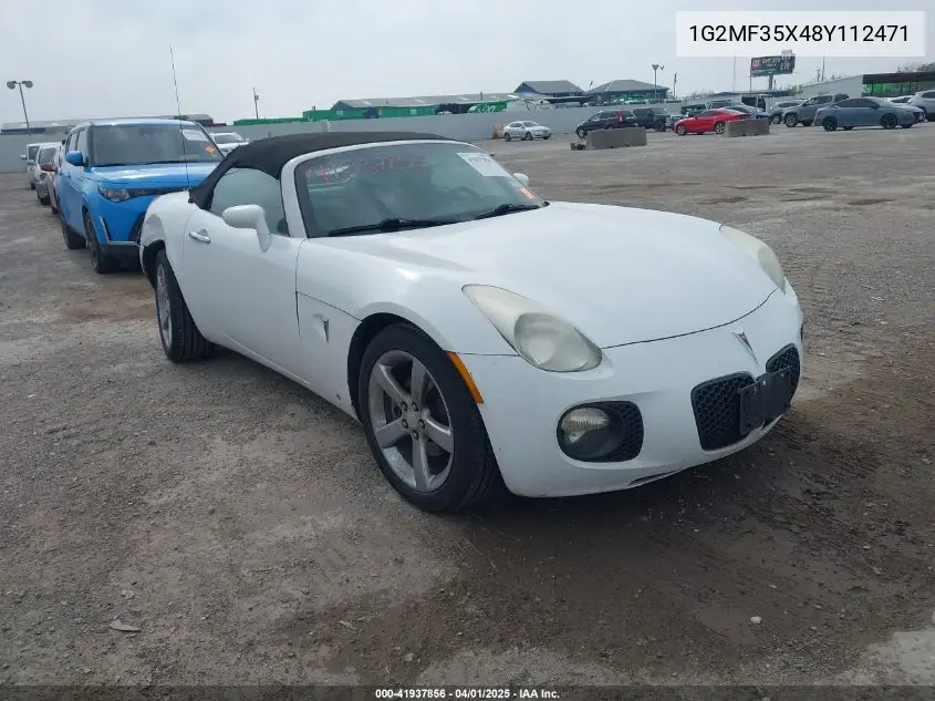 2008 Pontiac Solstice Gxp VIN: 1G2MF35X48Y112471 Lot: 41937856