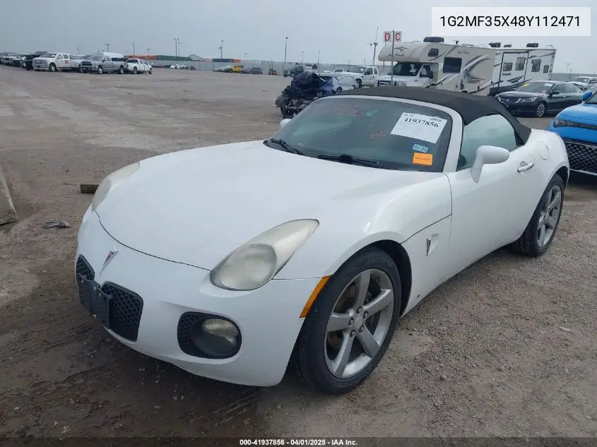 2008 Pontiac Solstice Gxp VIN: 1G2MF35X48Y112471 Lot: 41937856