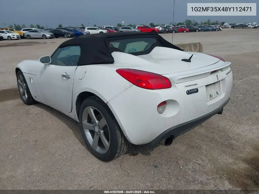 2008 Pontiac Solstice Gxp VIN: 1G2MF35X48Y112471 Lot: 41937856