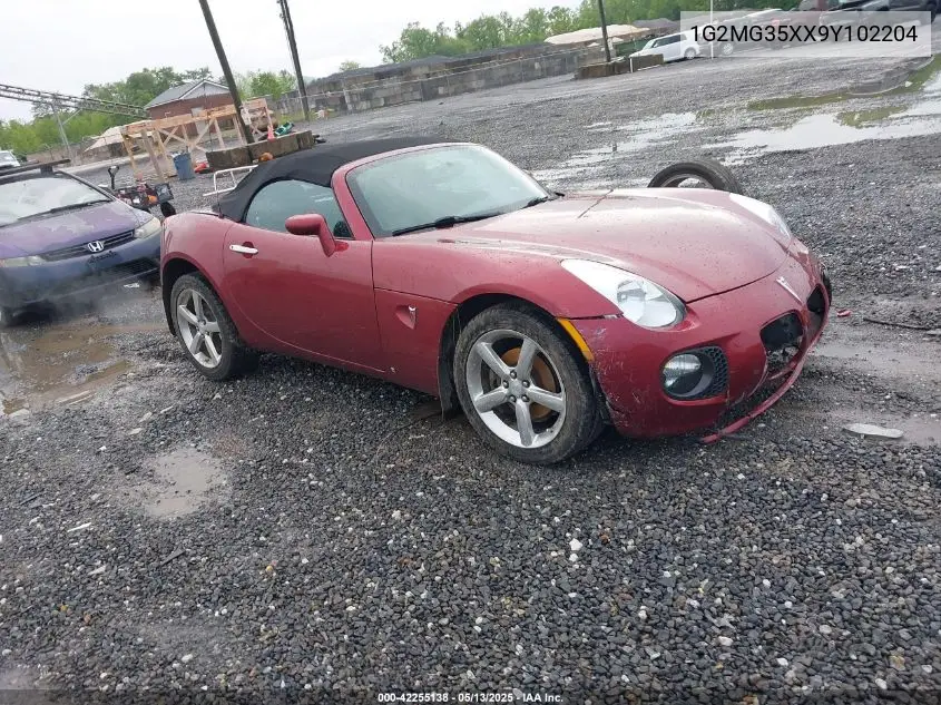 2009 Pontiac Solstice Gxp VIN: 1G2MG35XX9Y102204 Lot: 42255138