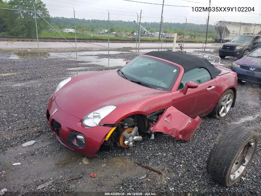2009 Pontiac Solstice Gxp VIN: 1G2MG35XX9Y102204 Lot: 42255138