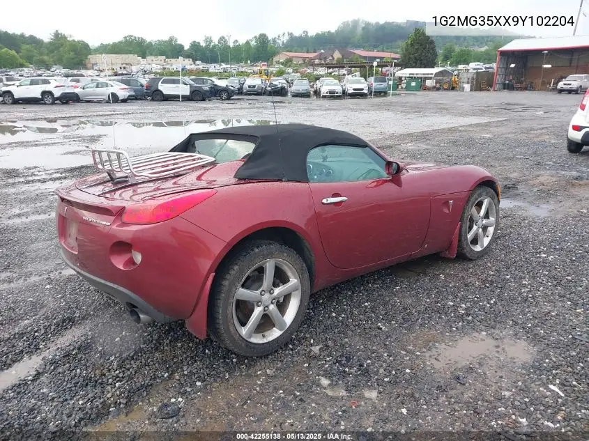 2009 Pontiac Solstice Gxp VIN: 1G2MG35XX9Y102204 Lot: 42255138