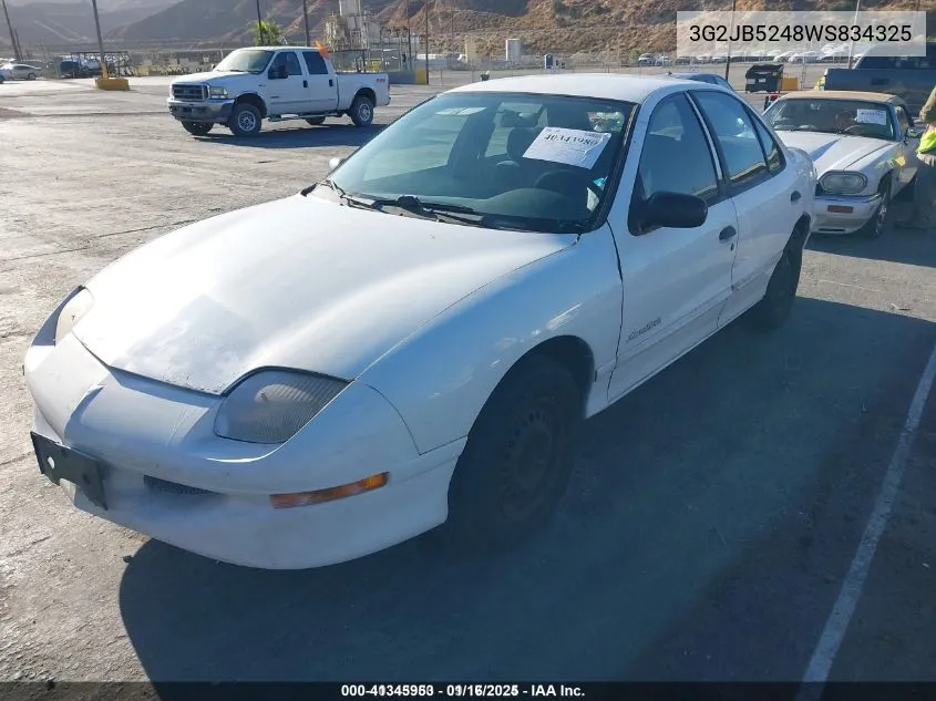 1998 Pontiac Sunfire Se VIN: 3G2JB5248WS834325 Lot: 41345953