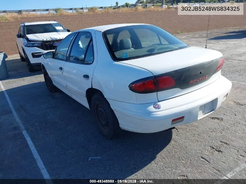 1998 Pontiac Sunfire Se VIN: 3G2JB5248WS834325 Lot: 41345953