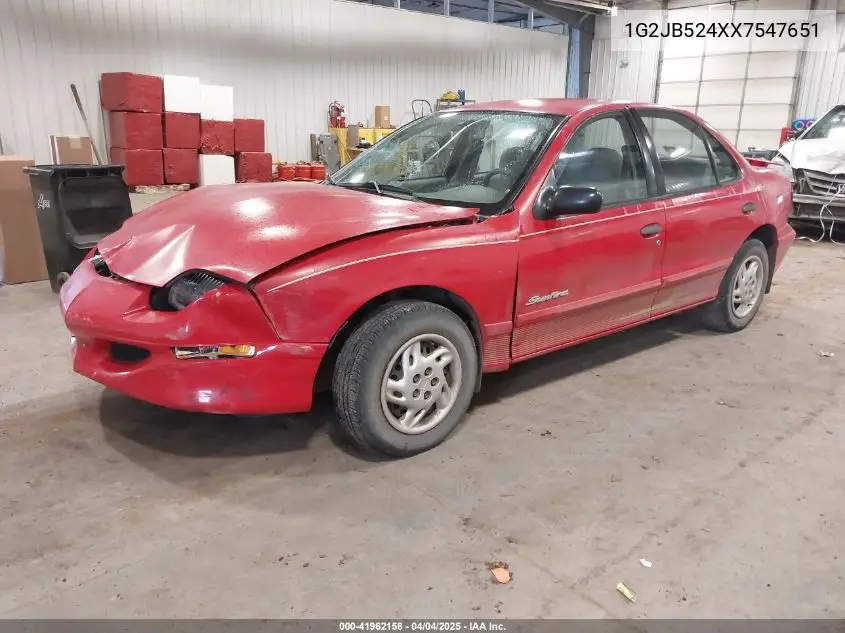 1999 Pontiac Sunfire Se VIN: 1G2JB524XX7547651 Lot: 41962158