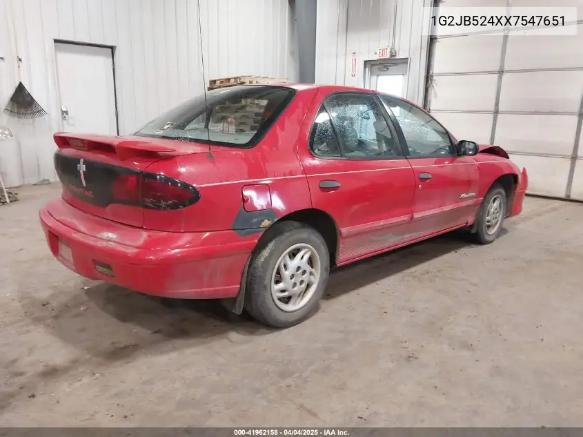 1999 Pontiac Sunfire Se VIN: 1G2JB524XX7547651 Lot: 41962158