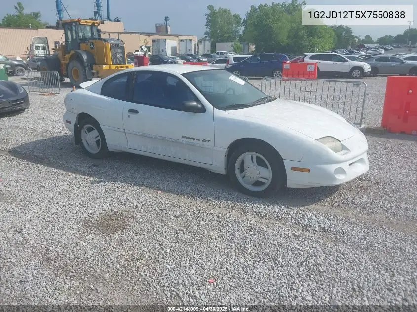 1999 Pontiac Sunfire Gt VIN: 1G2JD12T5X7550838 Lot: 42148009