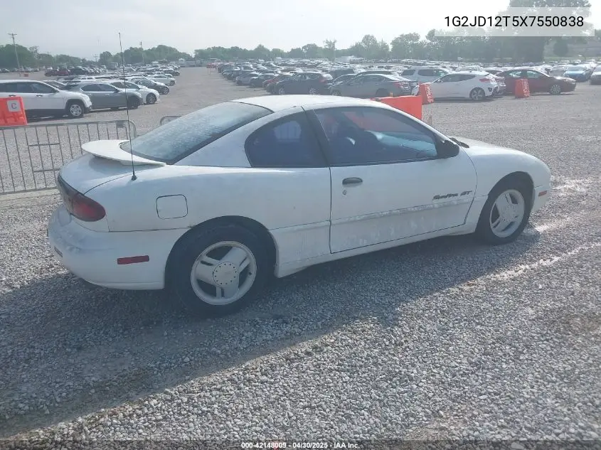 1999 Pontiac Sunfire Gt VIN: 1G2JD12T5X7550838 Lot: 42148009