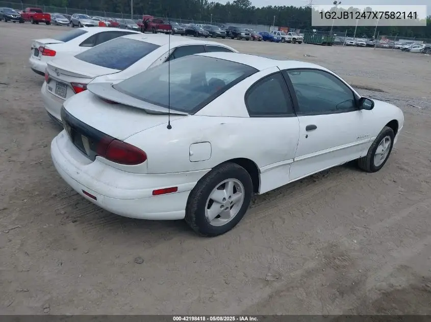 1999 Pontiac Sunfire Se VIN: 1G2JB1247X7582141 Lot: 42198418