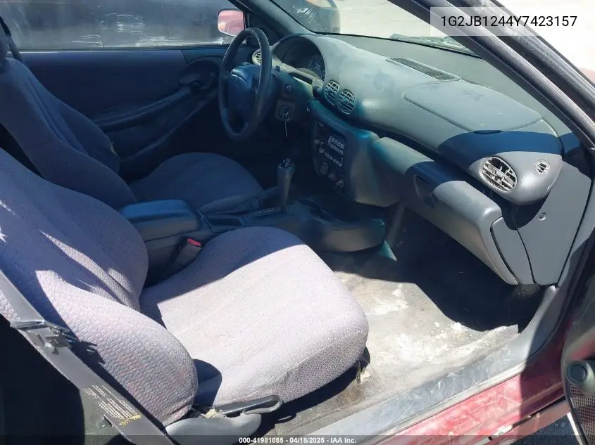 2000 Pontiac Sunfire Se VIN: 1G2JB1244Y7423157 Lot: 41981085