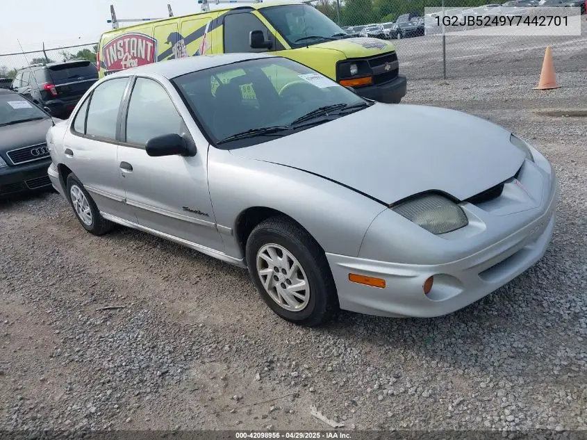 2000 Pontiac Sunfire Se VIN: 1G2JB5249Y7442701 Lot: 42098956