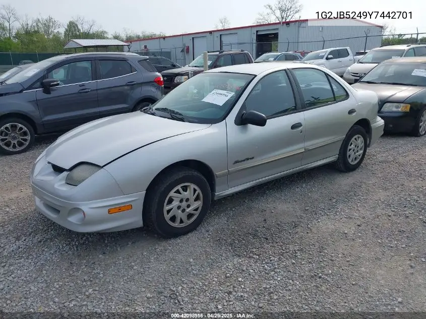 2000 Pontiac Sunfire Se VIN: 1G2JB5249Y7442701 Lot: 42098956
