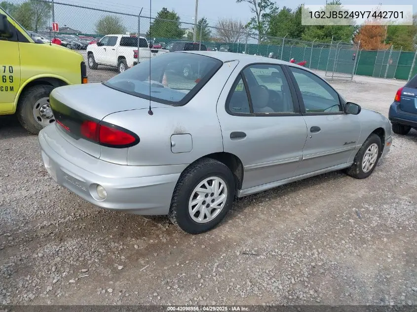 2000 Pontiac Sunfire Se VIN: 1G2JB5249Y7442701 Lot: 42098956