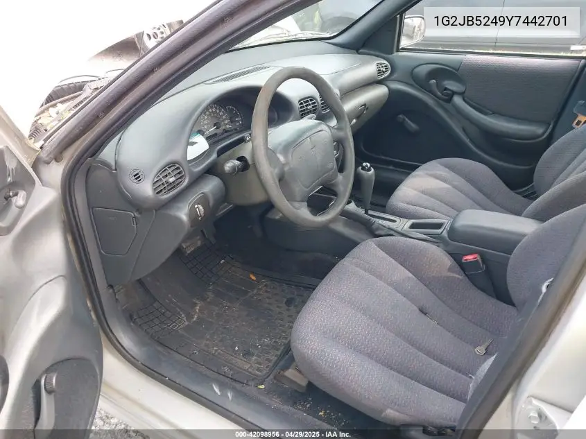 2000 Pontiac Sunfire Se VIN: 1G2JB5249Y7442701 Lot: 42098956