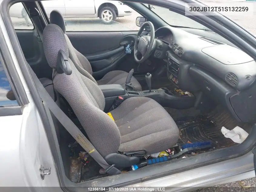 2001 Pontiac Sunfire Se VIN: 3G2JB12T51S132259 Lot: 12356184