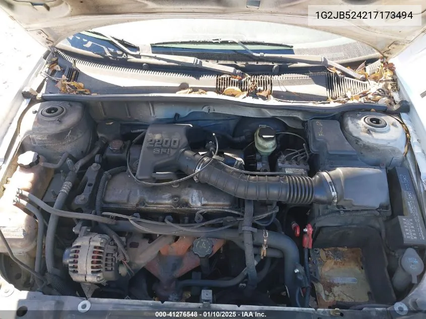 2001 Pontiac Sunfire Se VIN: 1G2JB524217173494 Lot: 41276548