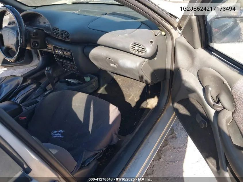 2001 Pontiac Sunfire Se VIN: 1G2JB524217173494 Lot: 41276548