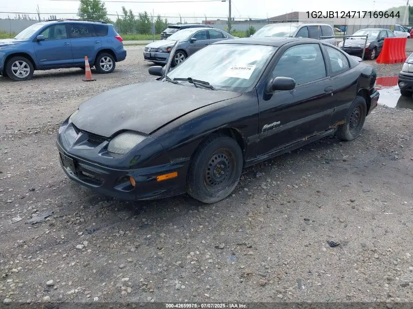 2001 Pontiac Sunfire Se VIN: 1G2JB124717169644 Lot: 42659979