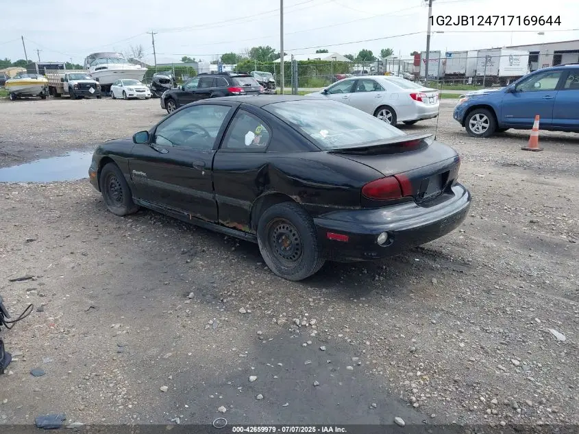 2001 Pontiac Sunfire Se VIN: 1G2JB124717169644 Lot: 42659979