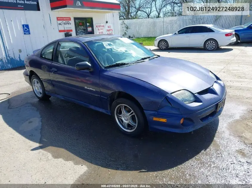 2002 Pontiac Sunfire Se VIN: 1G2JB124927248928 Lot: 42185285