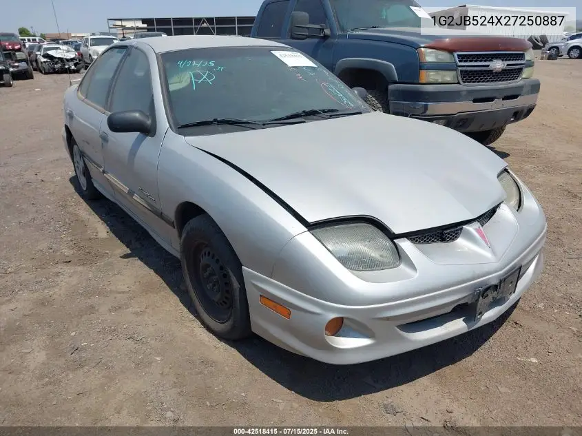 2002 Pontiac Sunfire Se VIN: 1G2JB524X27250887 Lot: 42518415