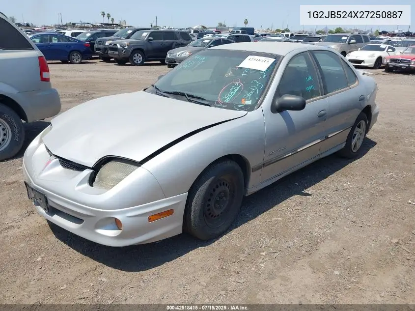 2002 Pontiac Sunfire Se VIN: 1G2JB524X27250887 Lot: 42518415
