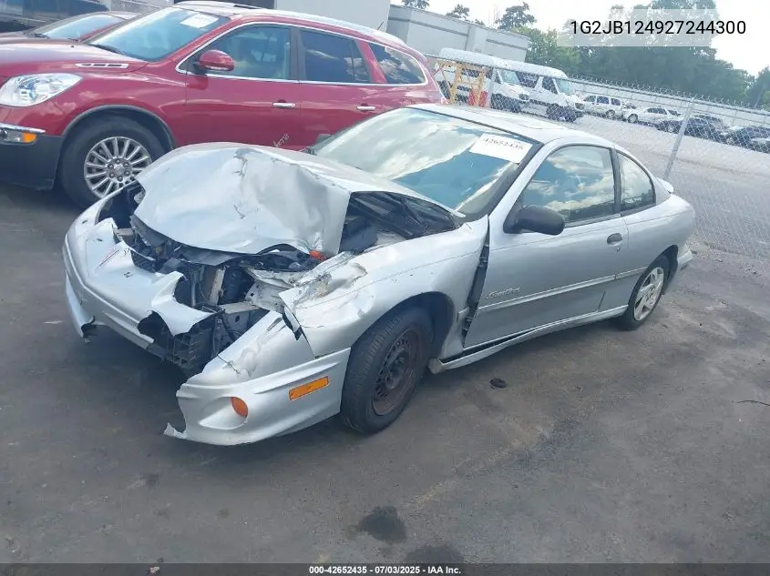 2002 Pontiac Sunfire Se VIN: 1G2JB124927244300 Lot: 42652435